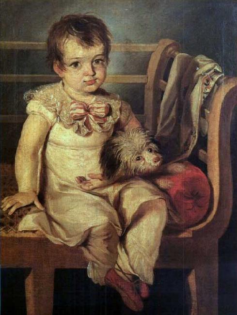 Antonio Jacobsen Boy with a dog